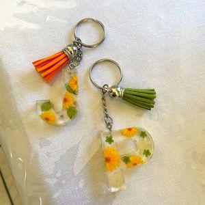 Resin Letter Keychains (Custom made)